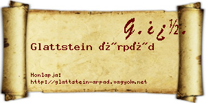 Glattstein Árpád névjegykártya